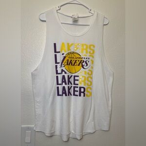 NBA Lakers Men’s‎ White Lakers Print Tank Top Size XL